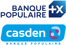 Logos Banque Populaire et Casden
